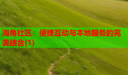 海角社区：便捷互动与本地服务的完美结合(1)