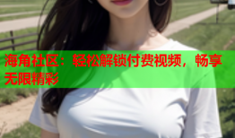 海角社区：轻松解锁付费视频，畅享无限精彩