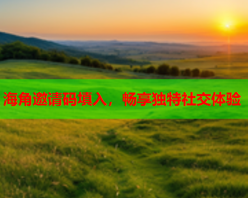 海角邀请码填入，畅享独特社交体验