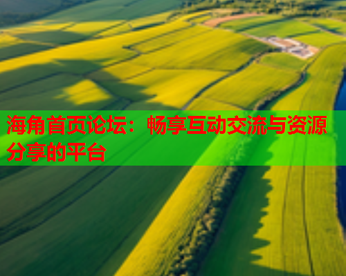 海角首页论坛：畅享互动交流与资源分享的平台